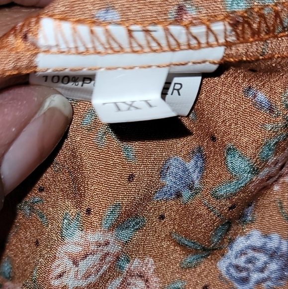 Shein Curve Floral Print Lanter Sleeve Ruffle Hem Dress - Picture 11 of 11